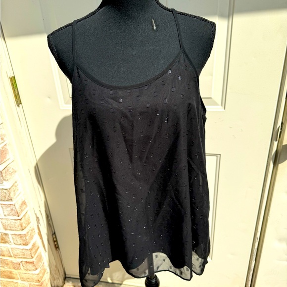 Charming Charlie, Black, Sleeveless, Blouse, Size Large - Picture 1 of 4